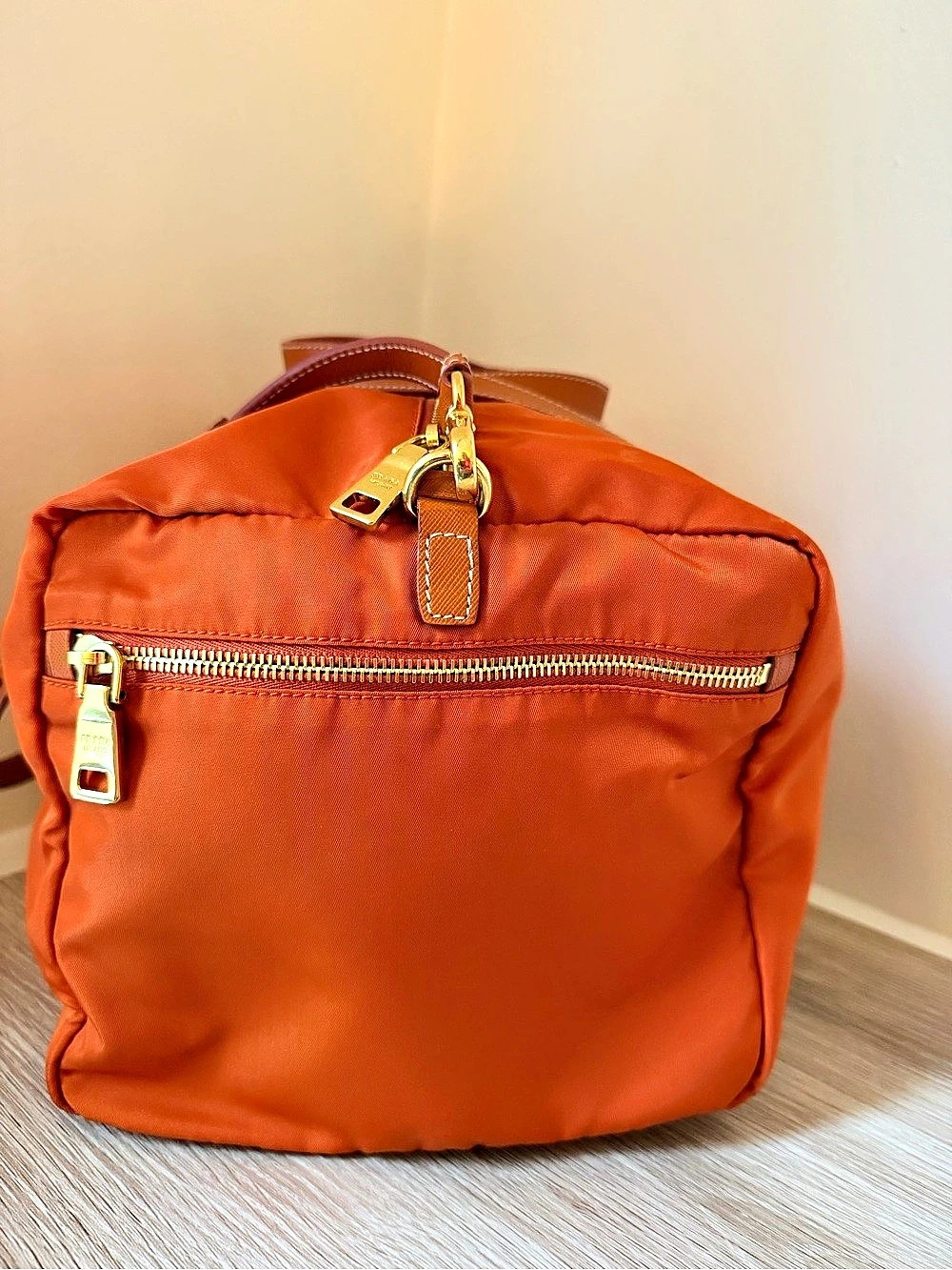 Prada Nylon Travel Bag in Orange NWT - Picture 5 of 16